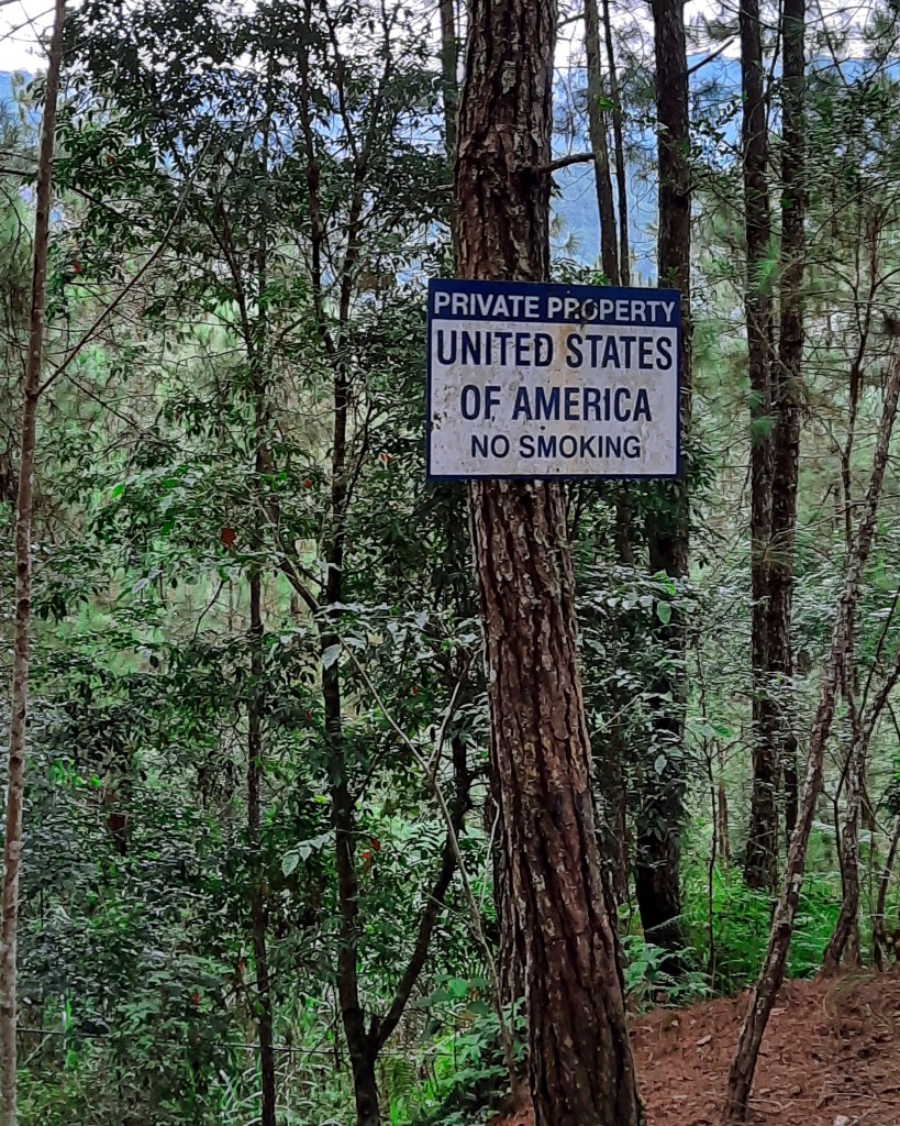 Signage saying property is owned by the United States of America
