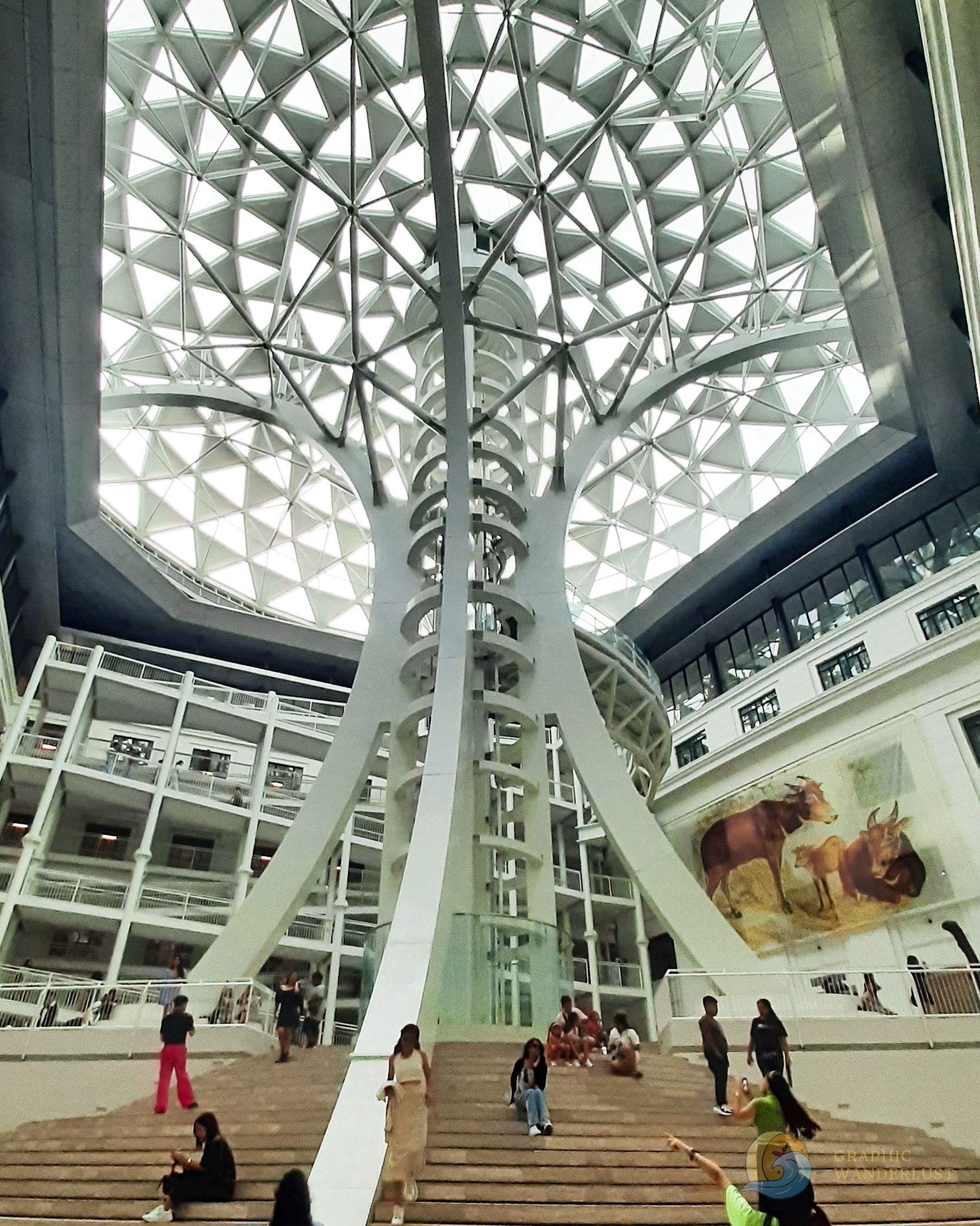 'Tree of Life' structure in the courtyard of National Museum of Natural History