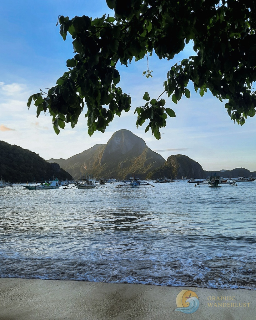 View of a nearby island as seen from a beach