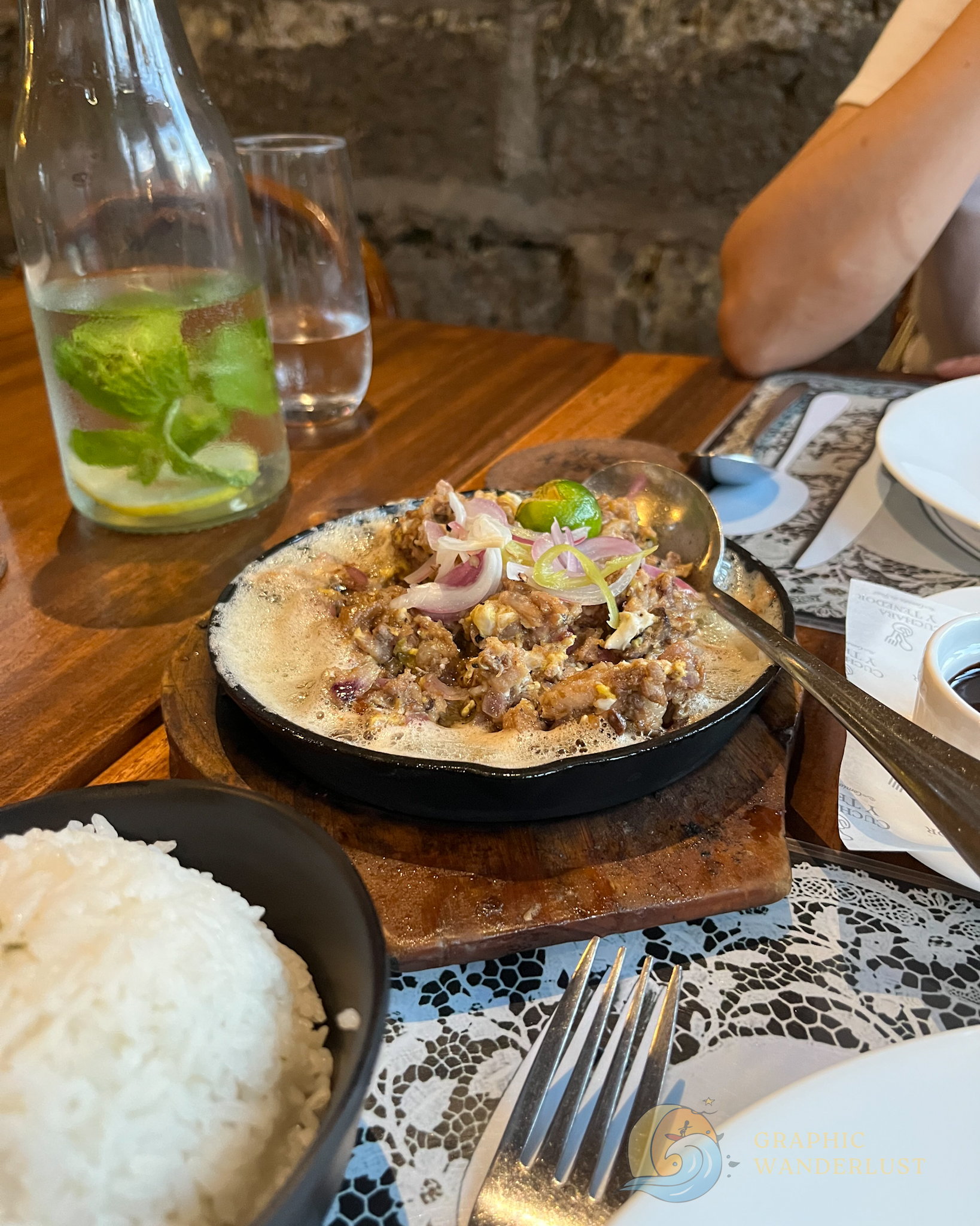 A serving of sisig inside a restaurant in Taal, Batangas