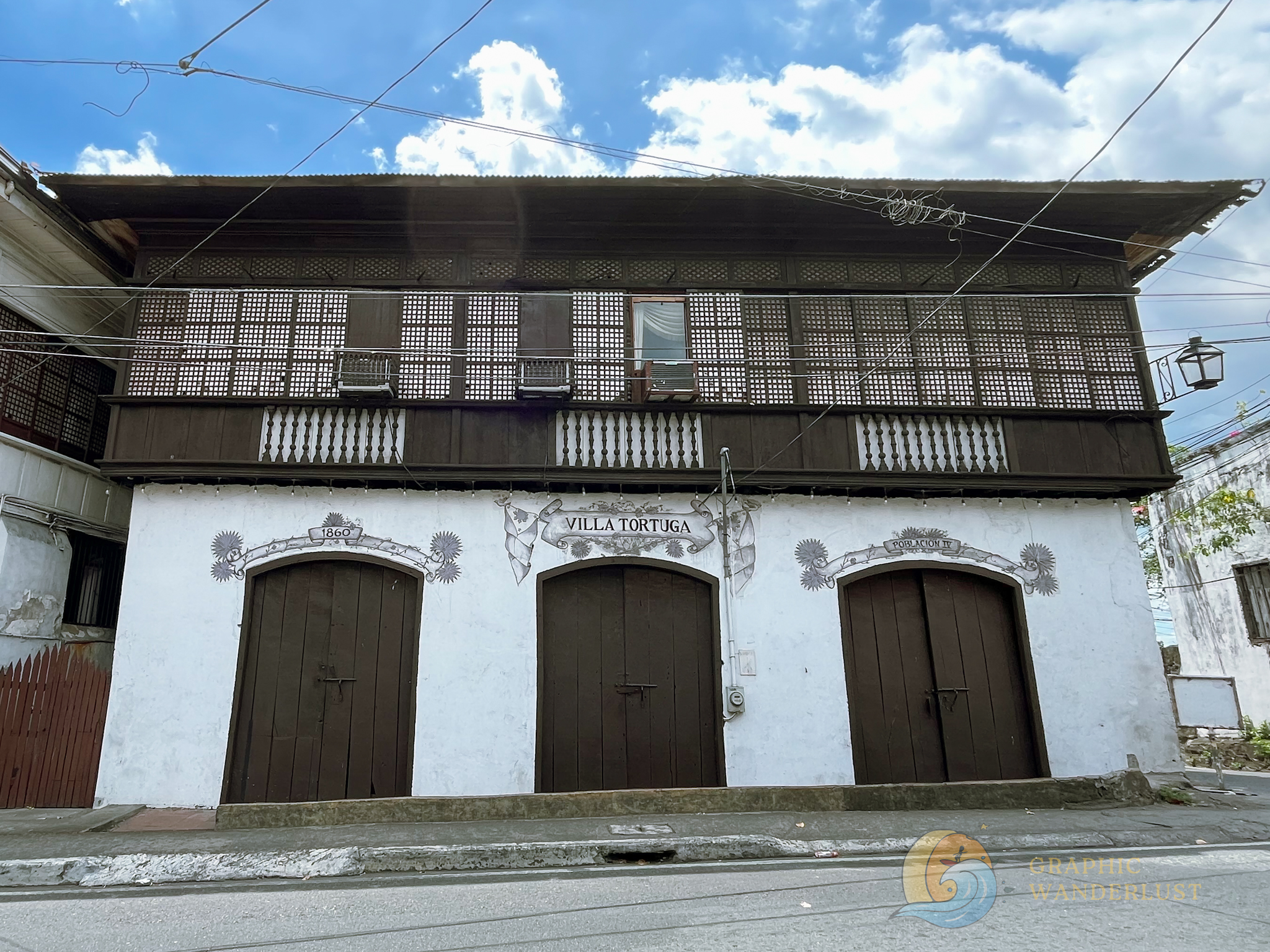 A Spanish colonial house in Taal, Batangas sitting beside the main street.